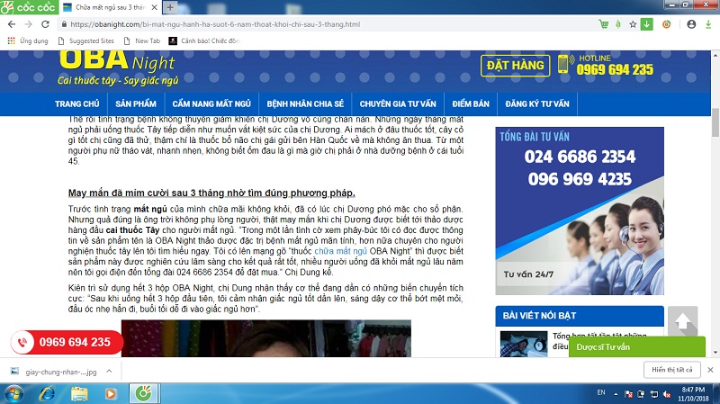 Tiếp bài TPCN Oba Night quảng cáo như thuốc: Mập mờ địa chỉ, người tiêu dùng nếm trái đắng?